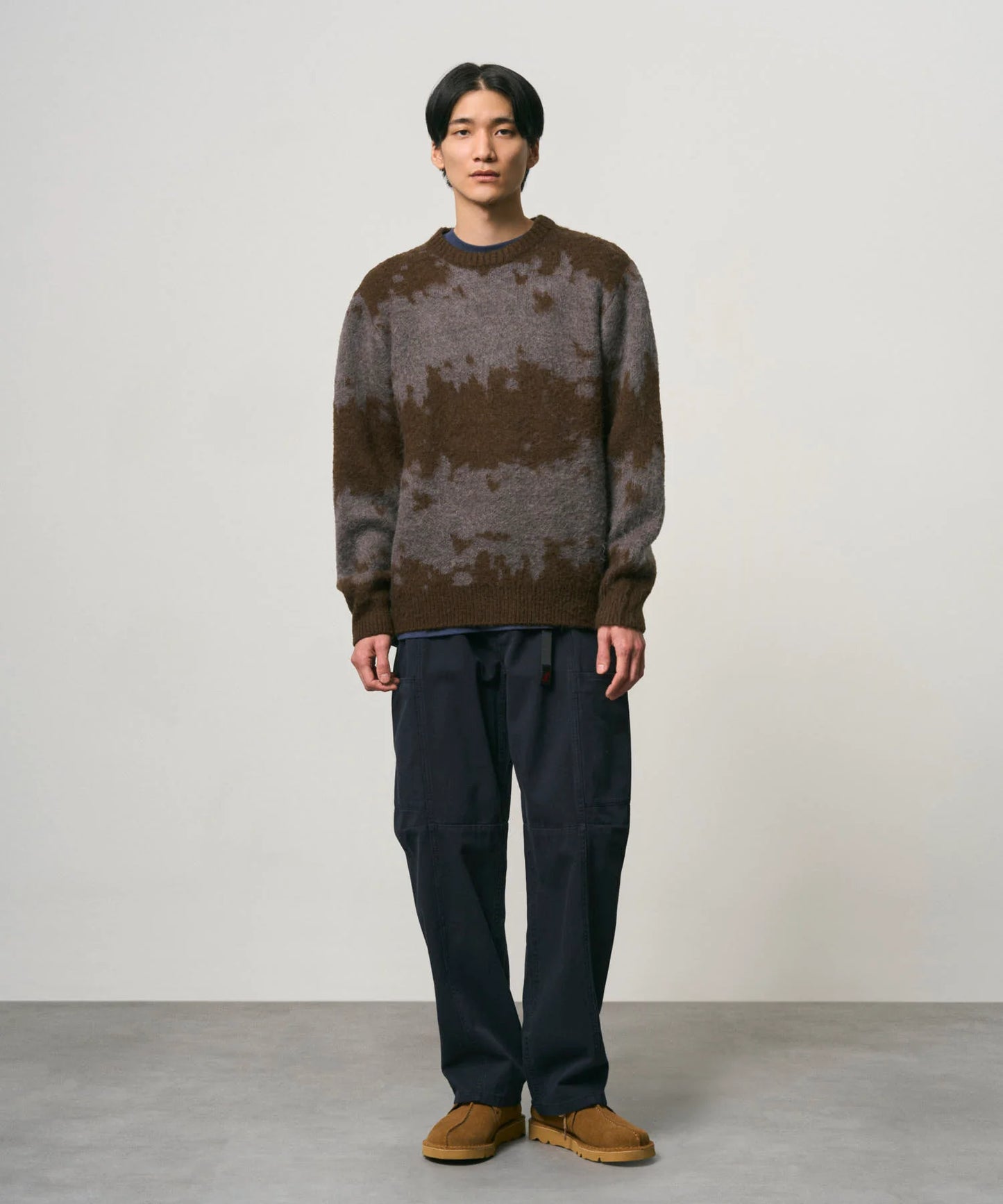 Gramicci Mohair Splatter Sweater Slate Grey