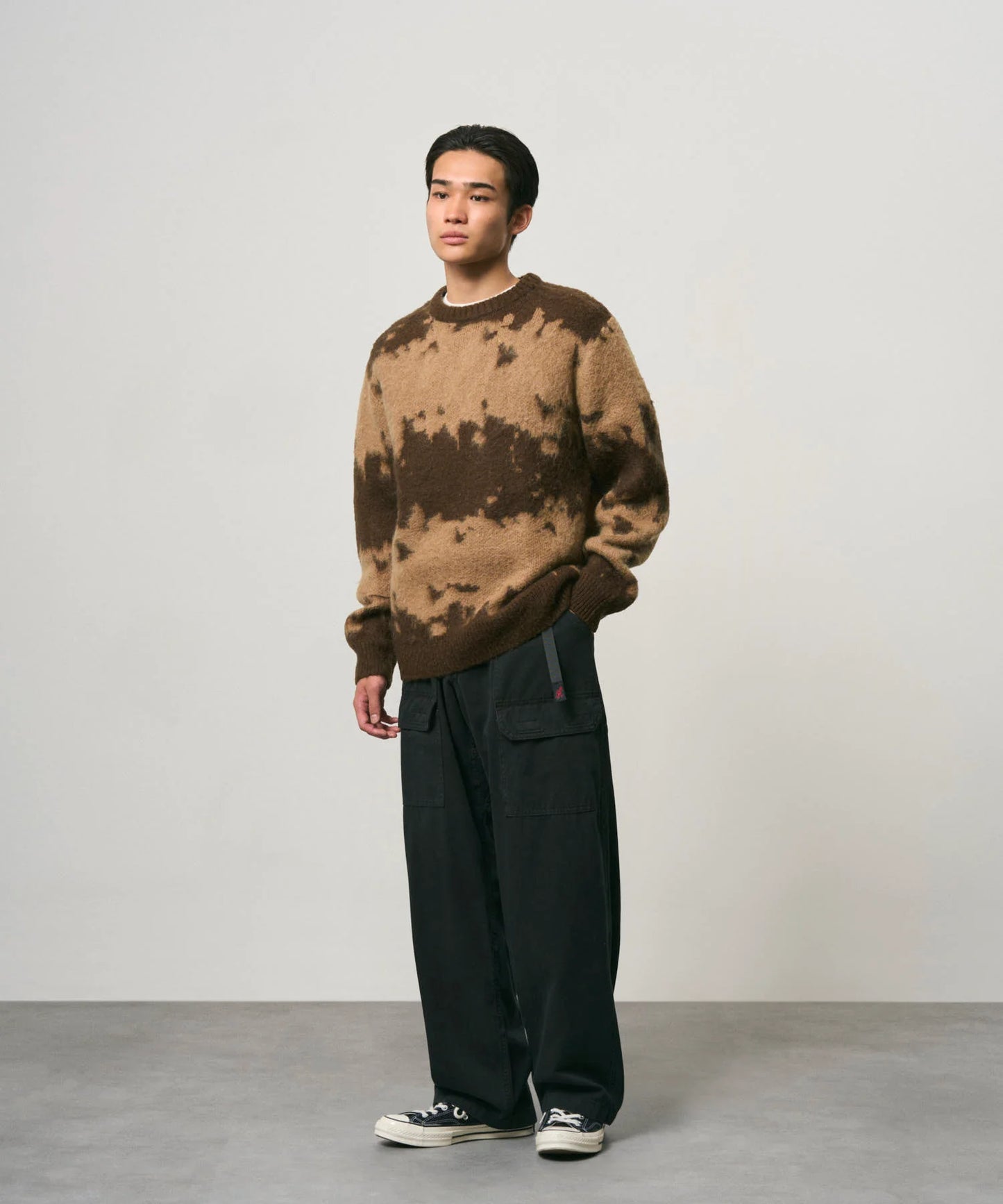 Gramicci Mohair Splatter Sweater Taupe