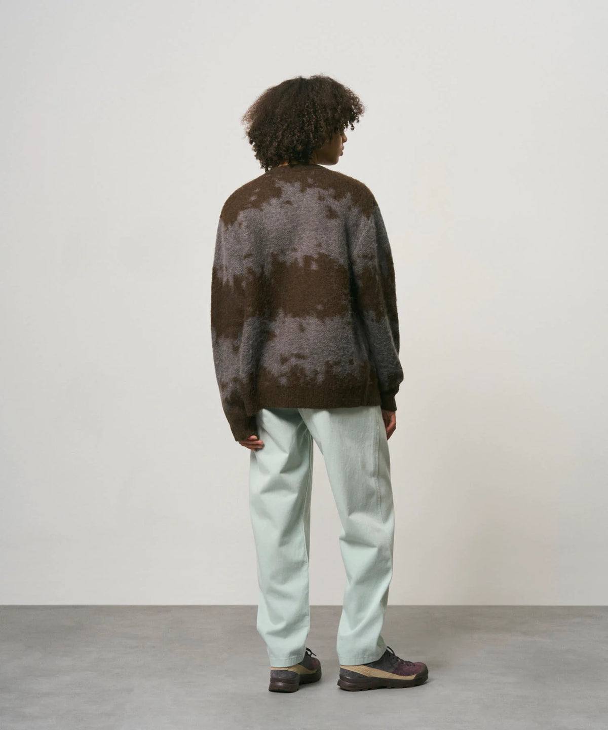 Gramicci Mohair Splatter Cardigan Slate Grey