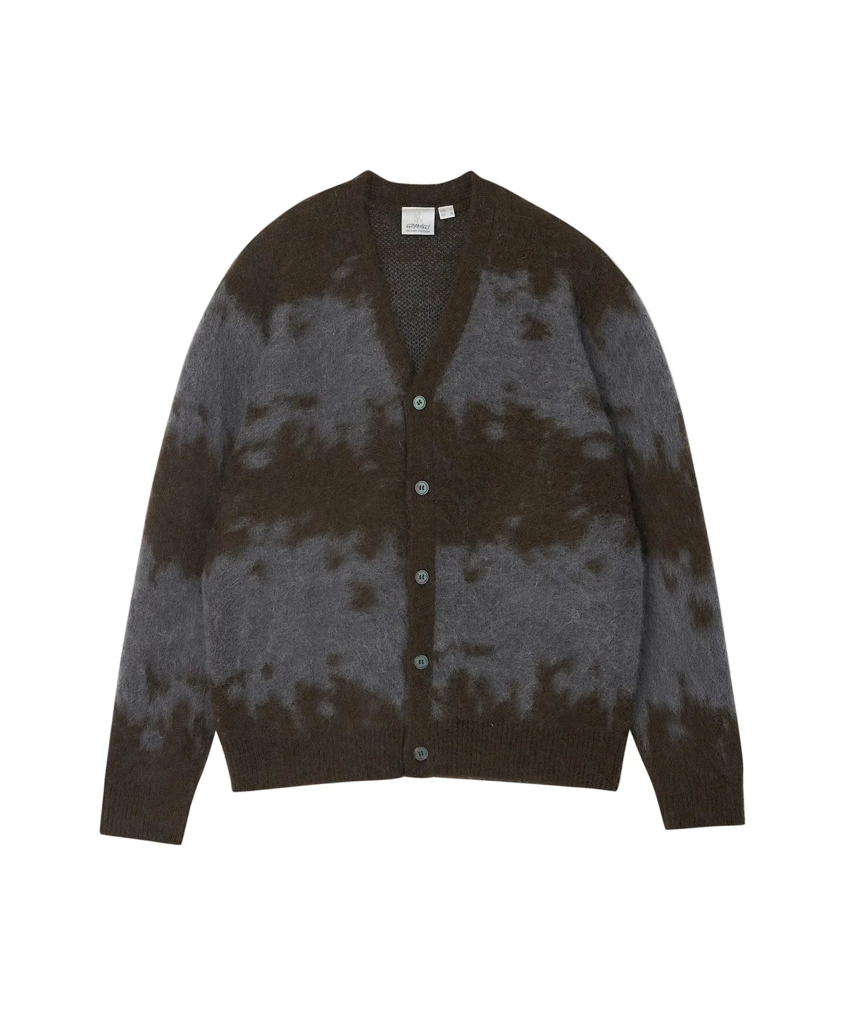 Gramicci Mohair Splatter Cardigan Slate Grey