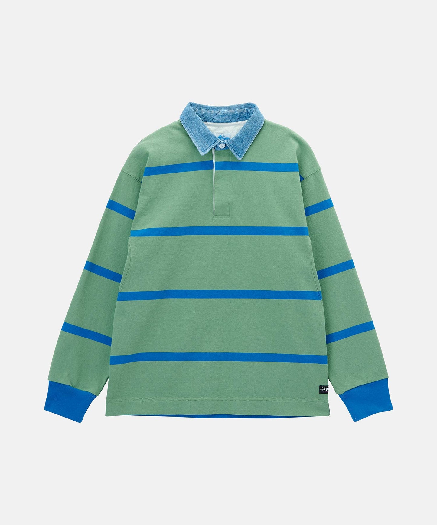 Gramicci Langdon Rugby Shirt Olive/Blue