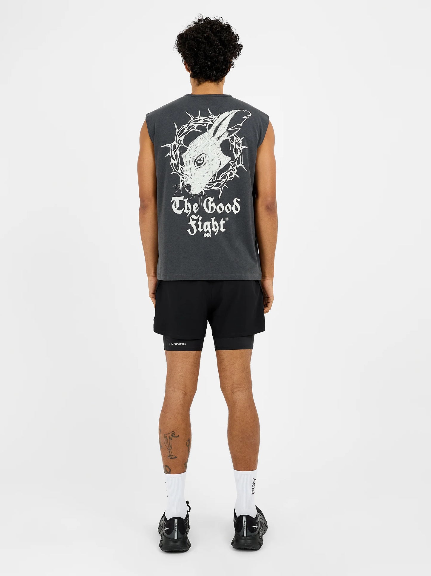 Acid Running The Good Fight Tank Graphite Grey