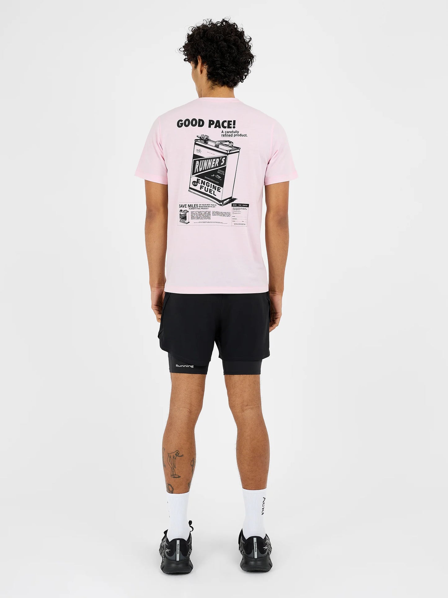Acid Running Good Pace T-shirt Iced Pink