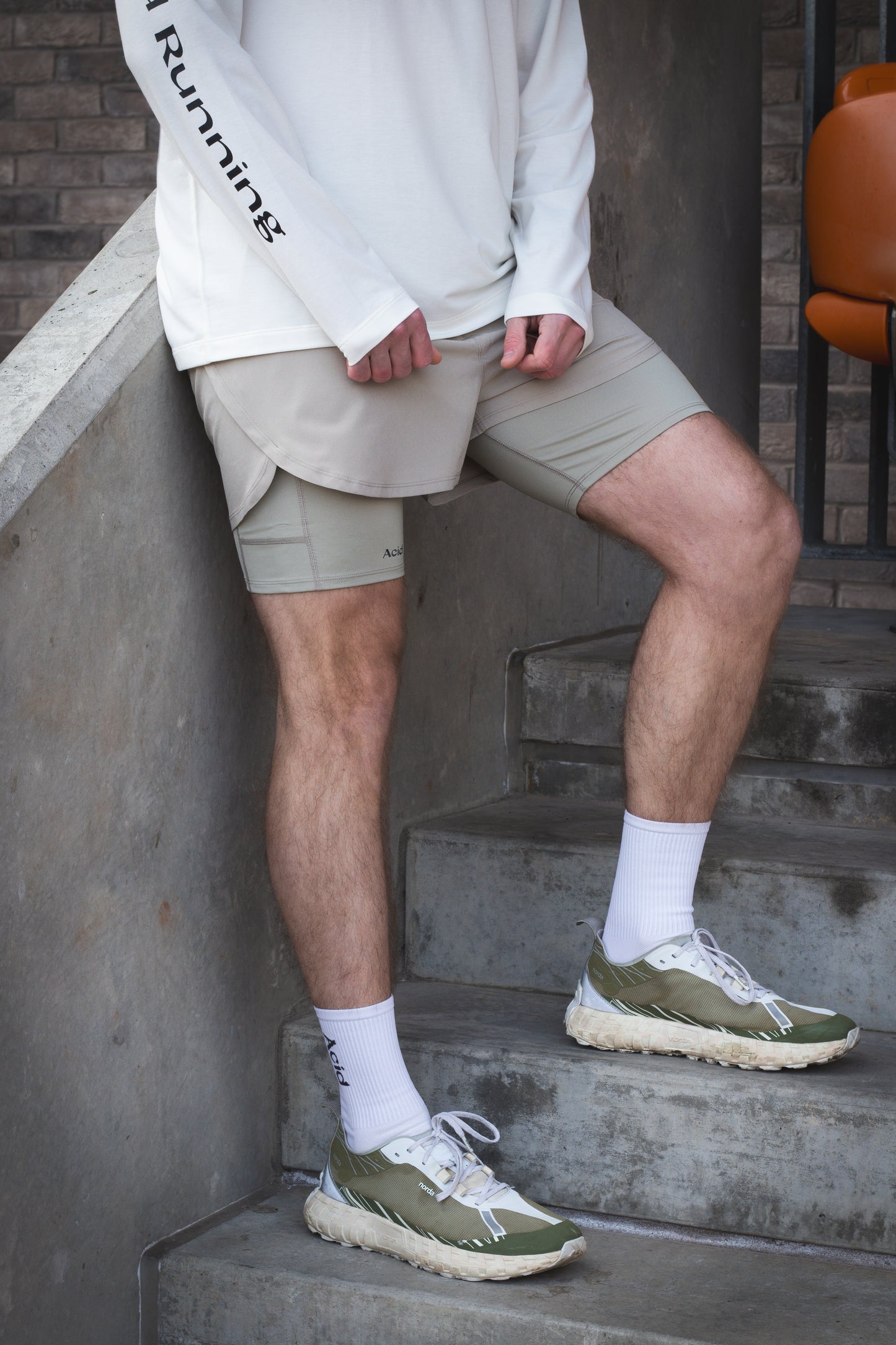 Acid Running 2-in-1 Shorts Riverstone