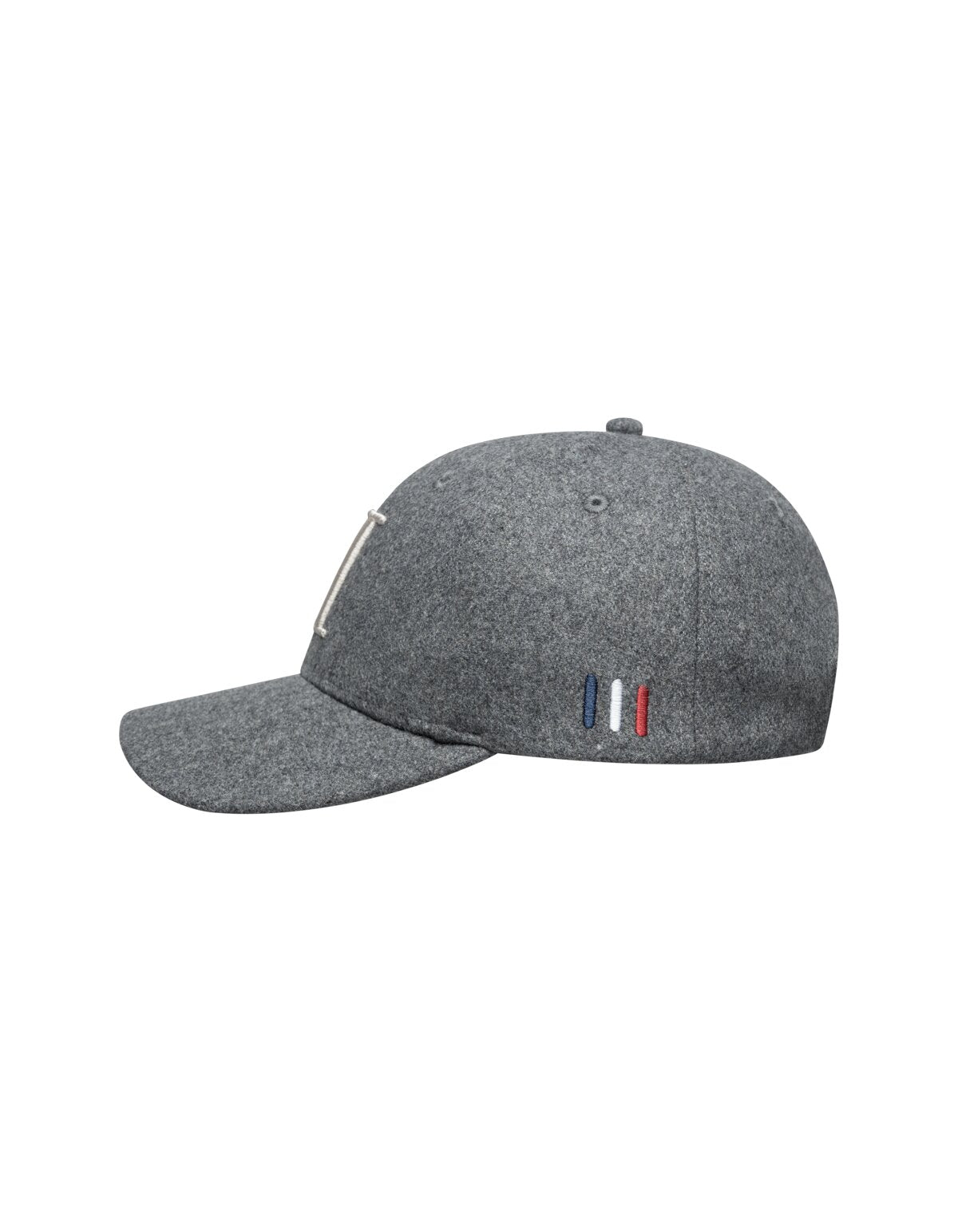 Les Deux Encore Wool Baseball Cap Light Grey Melange