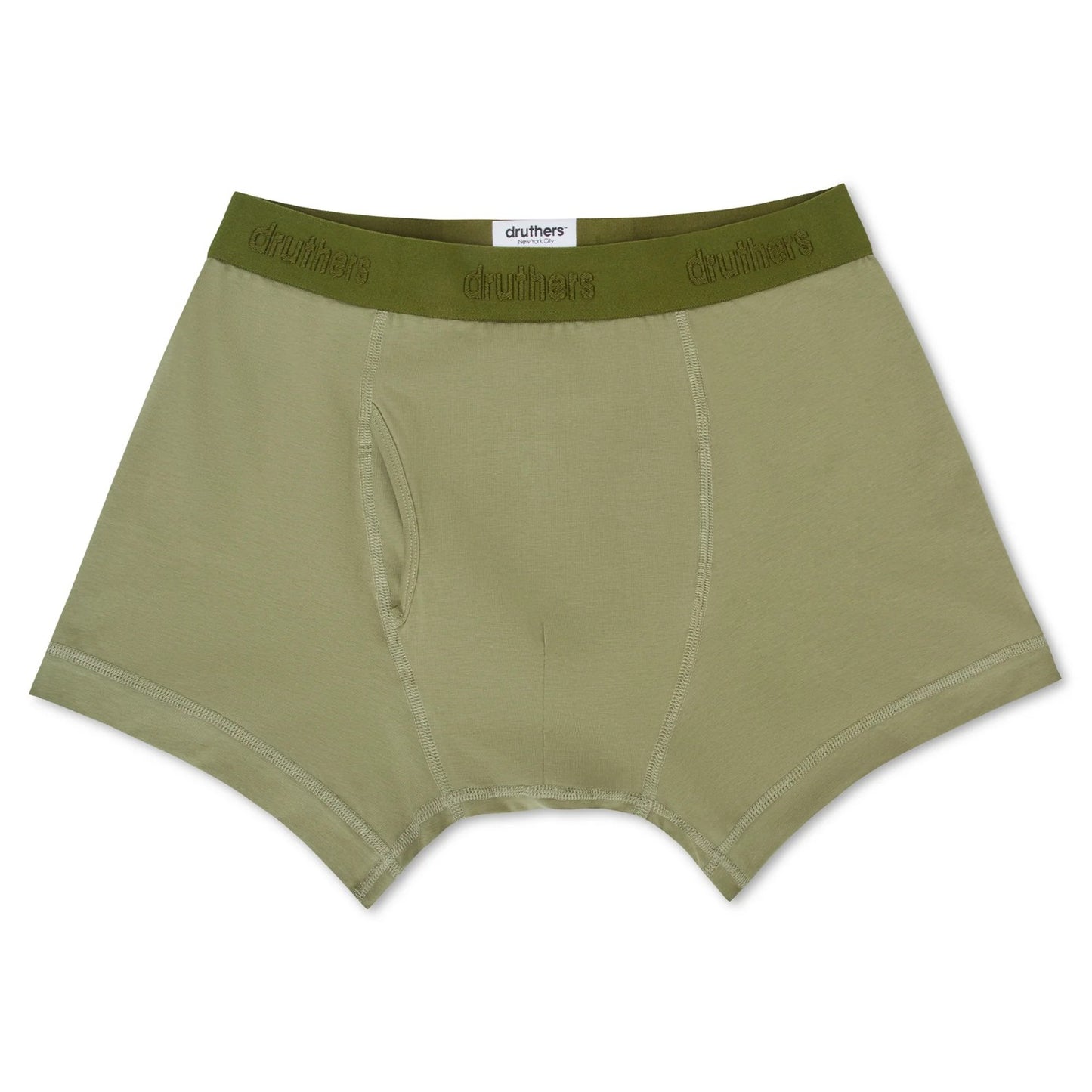 Druthers NYC Organic Cotton Boxer Briefs - Dusty Olive