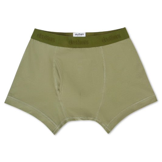 Druthers NYC Organic Cotton Boxer Briefs - Dusty Olive