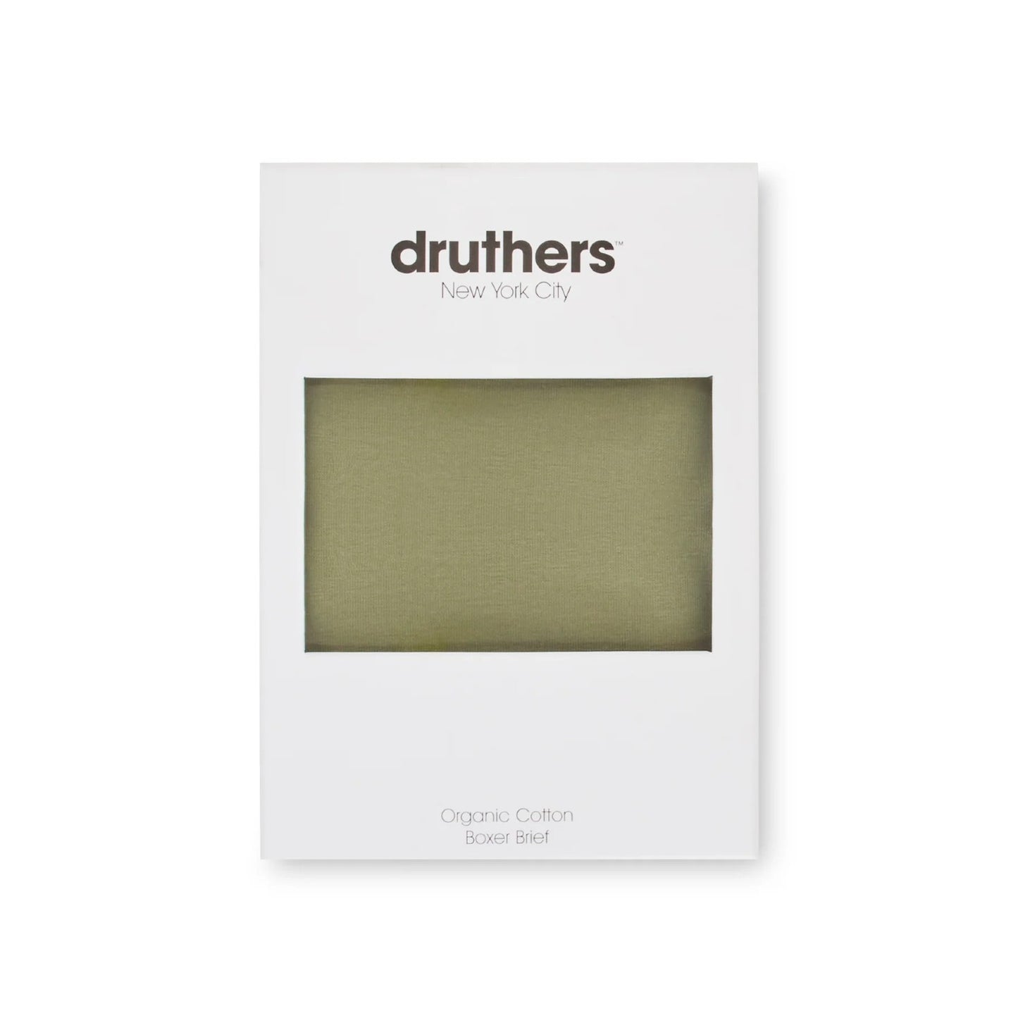 Druthers NYC Organic Cotton Boxer Briefs - Dusty Olive