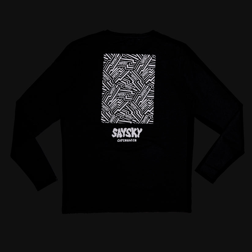 SAYSKY Reflective Logo Pace Long Sleeve T-shirt Black