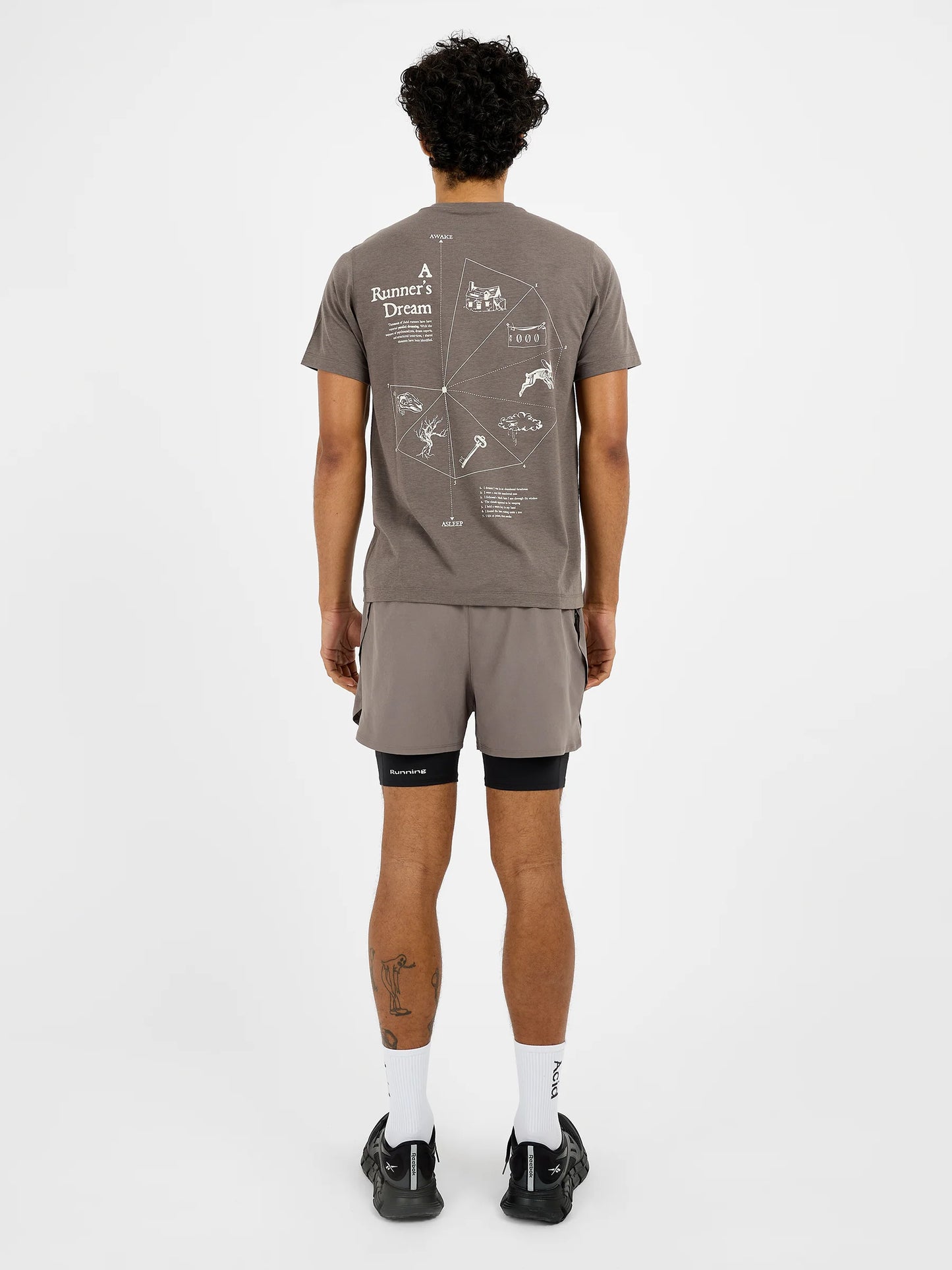 Acid Running A Runner's Dream T-shirt Shadow Taupe