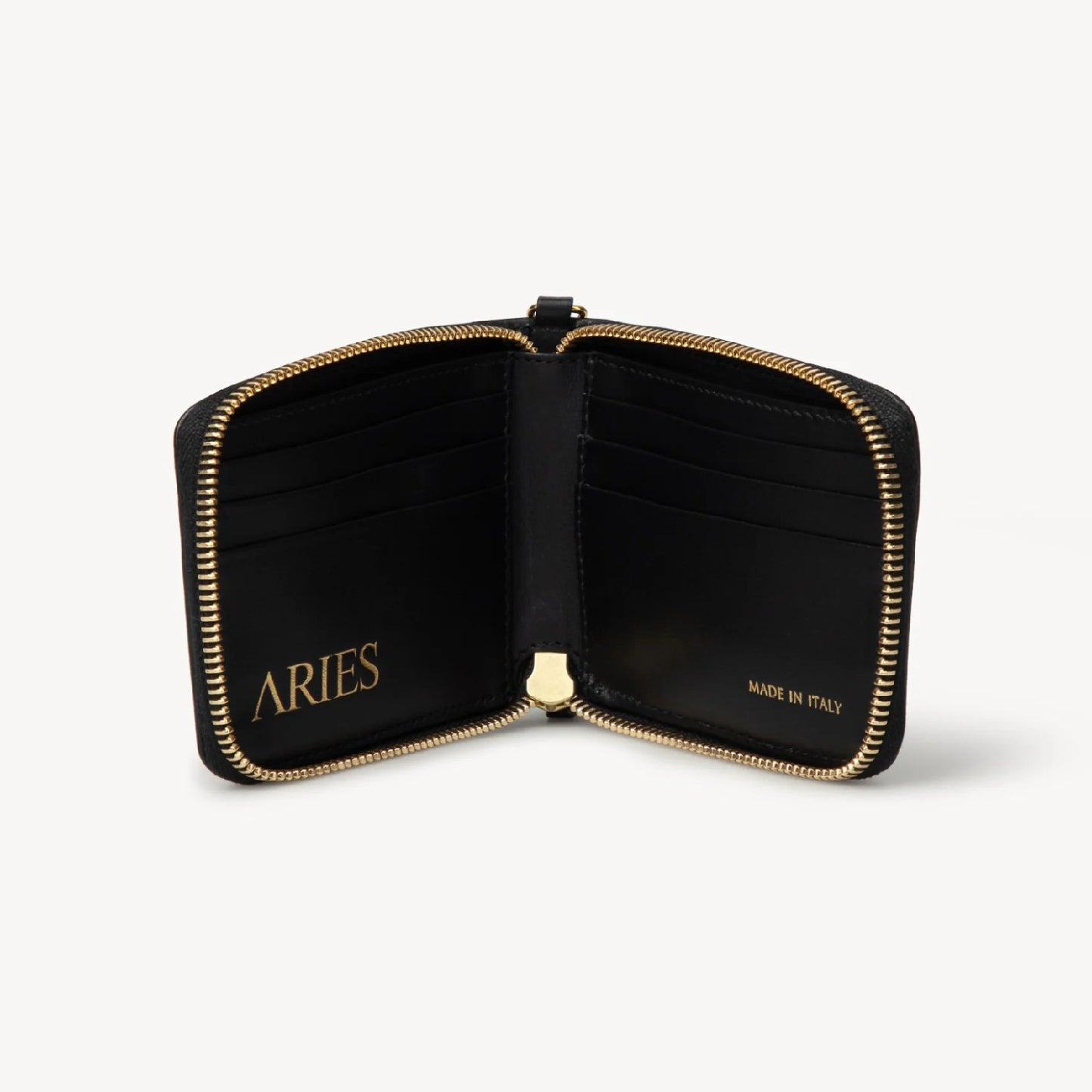 Aries Bobby Leather Wallet Black