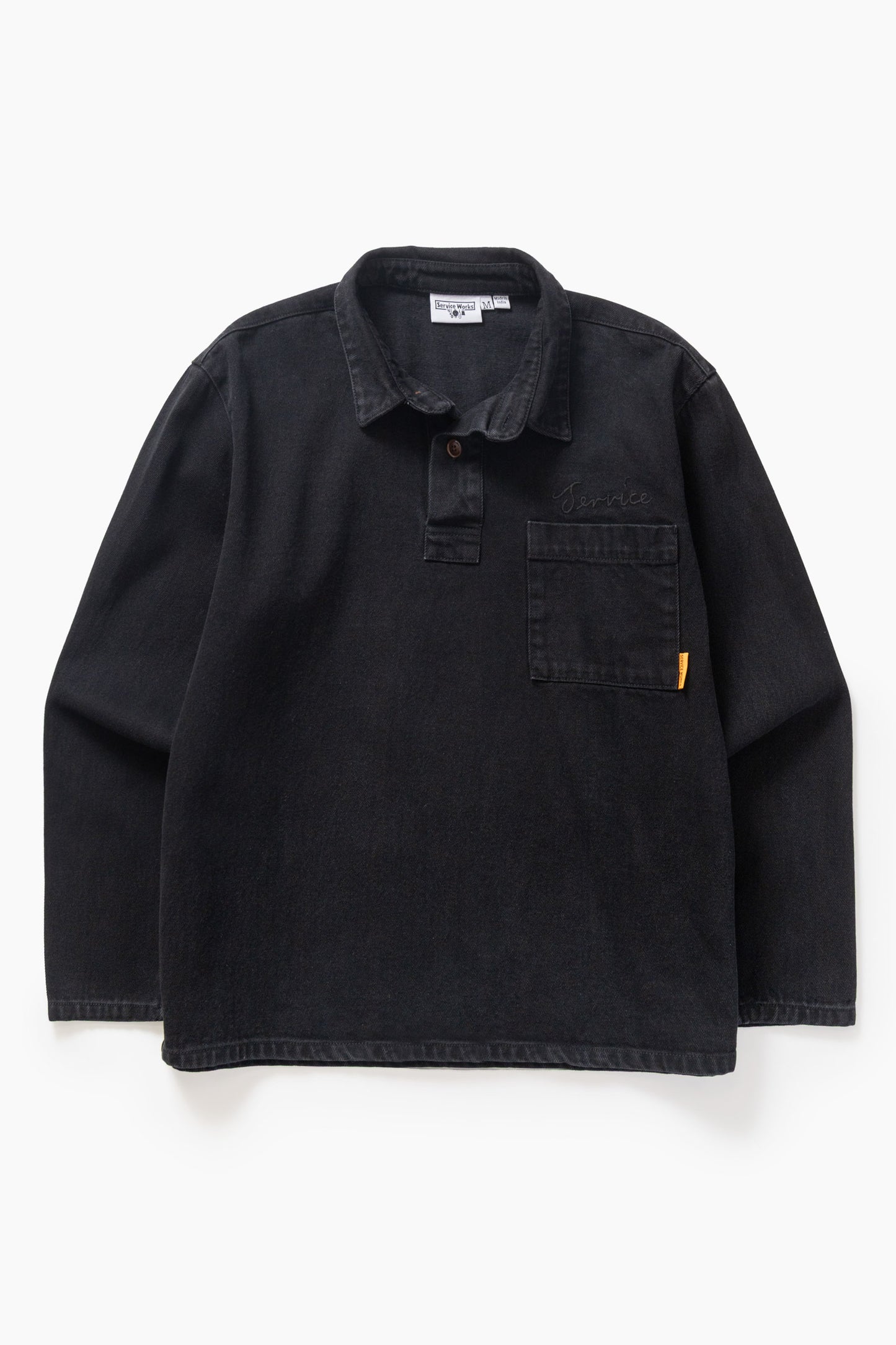 Service Works Denim Script Popover Black Wash