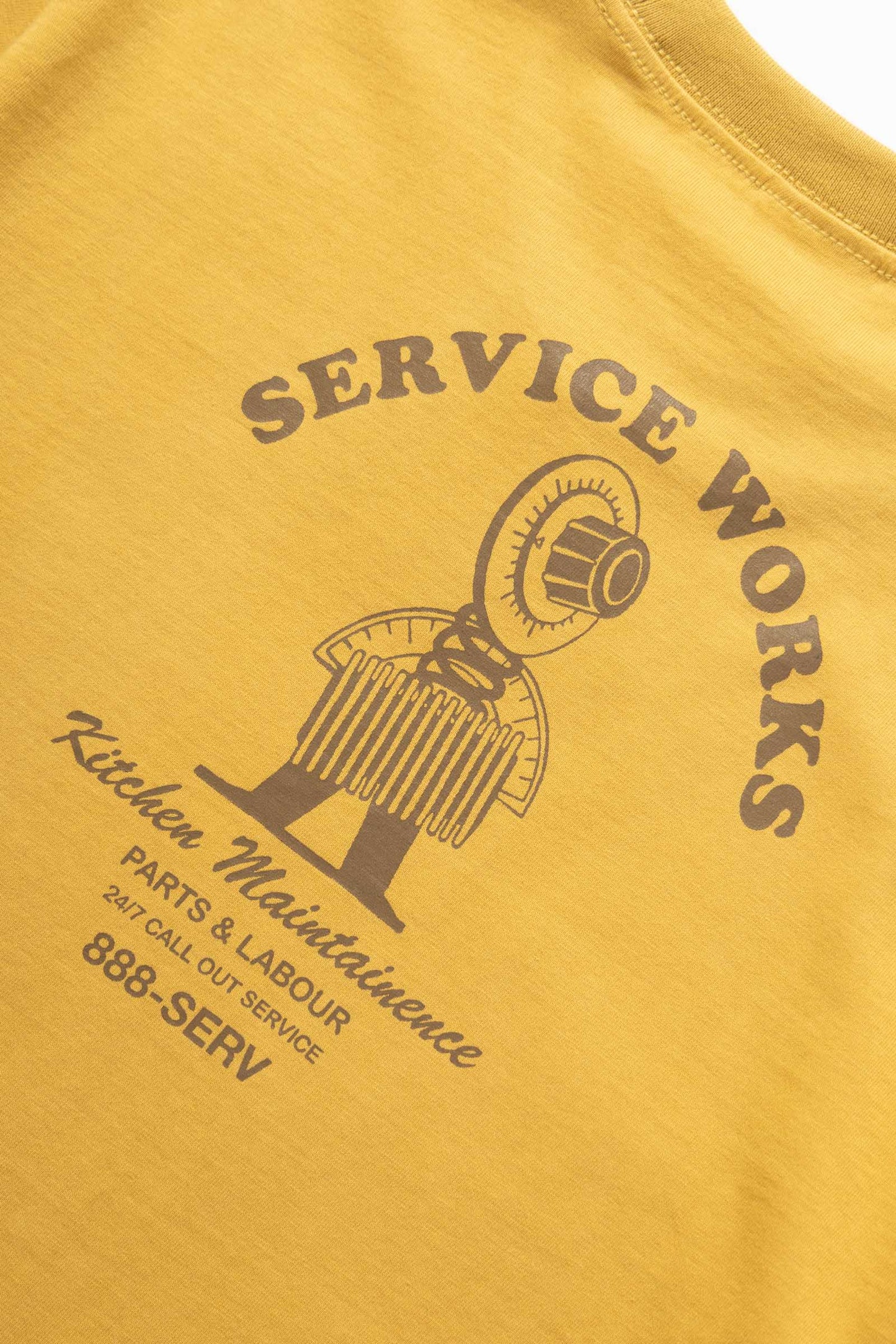 Service Works Maintenance T-shirt Mustard