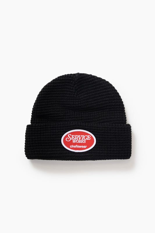 Service Works Waffle Patch Beanie Black