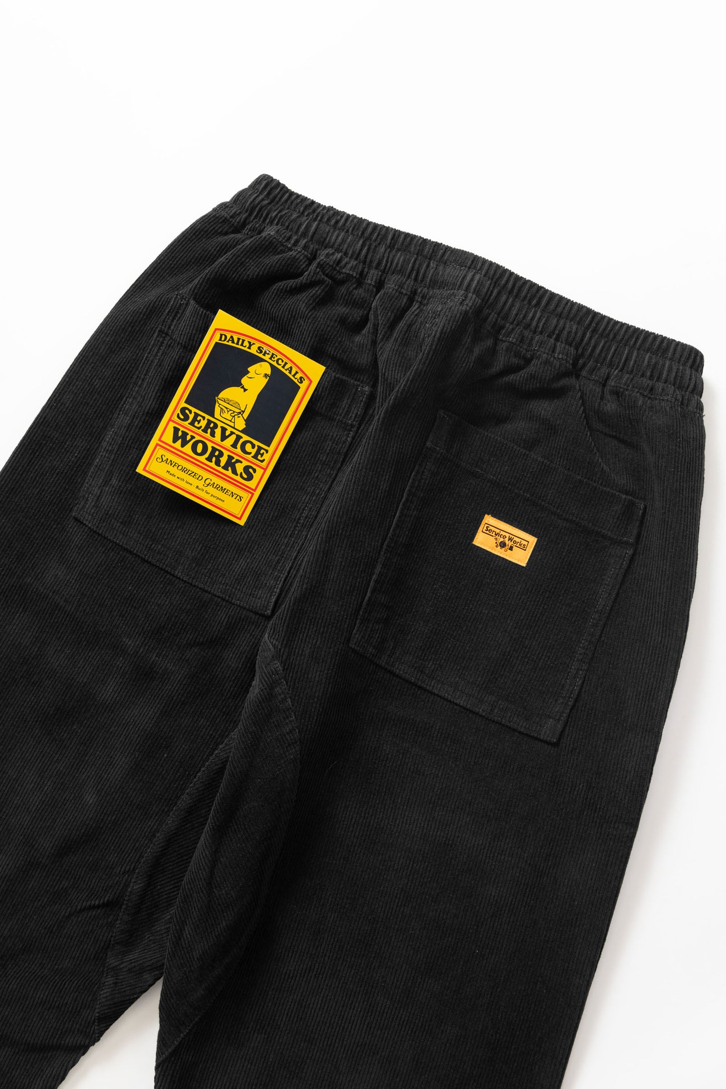 Service Works Corduroy Chef Pant Black