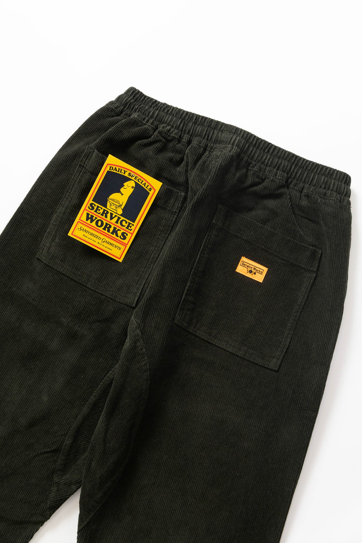 Service Works Corduroy Chef Pant Coppice Green