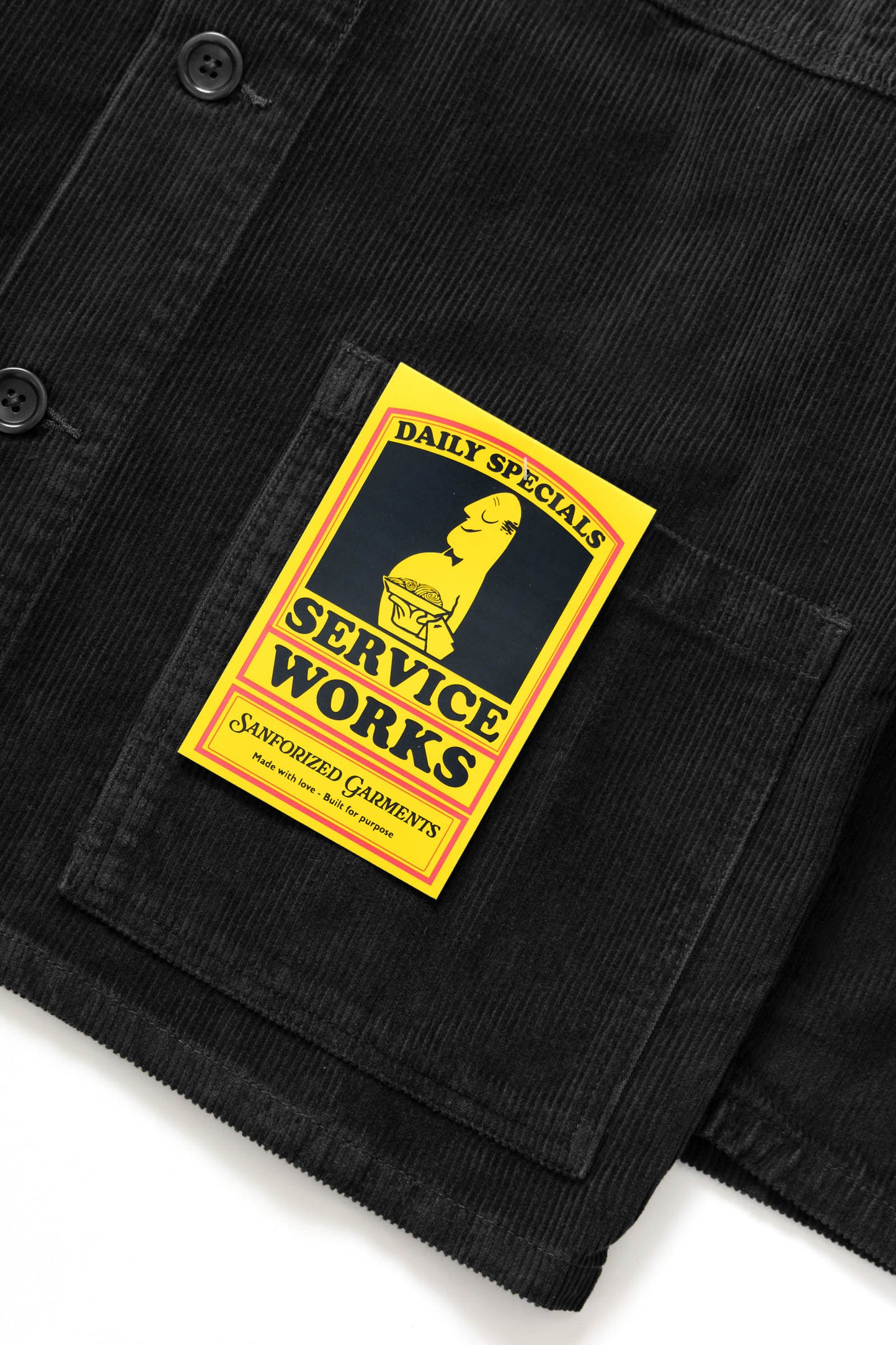 Service Works Corduroy Chore Shirt Black