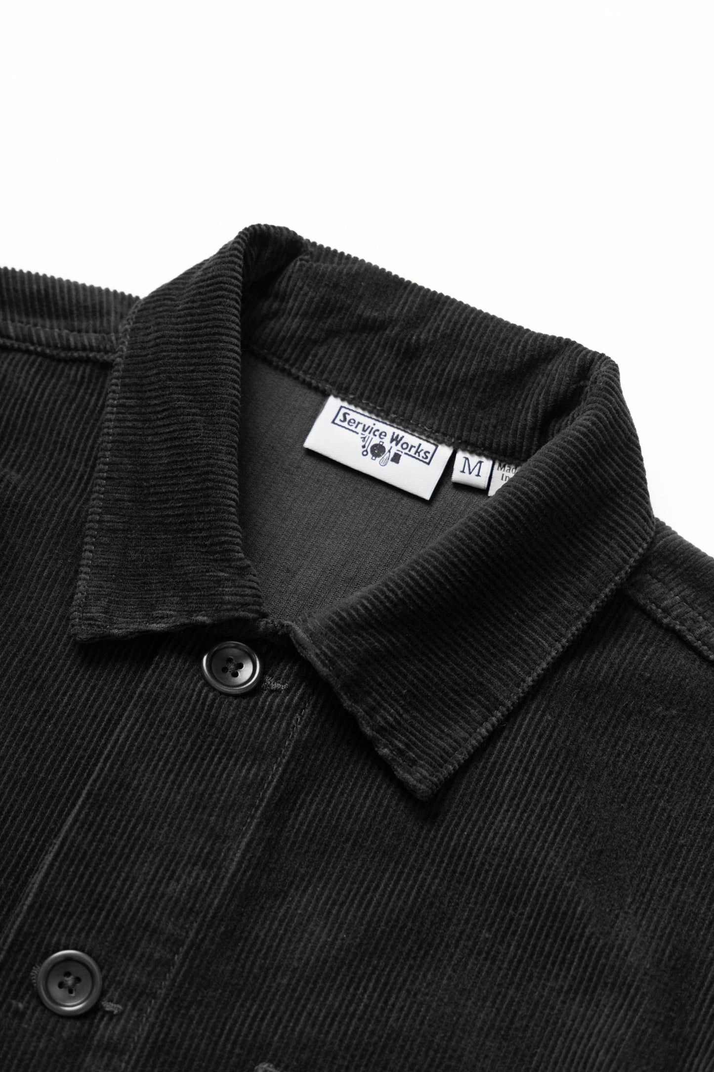 Service Works Corduroy Chore Shirt Black