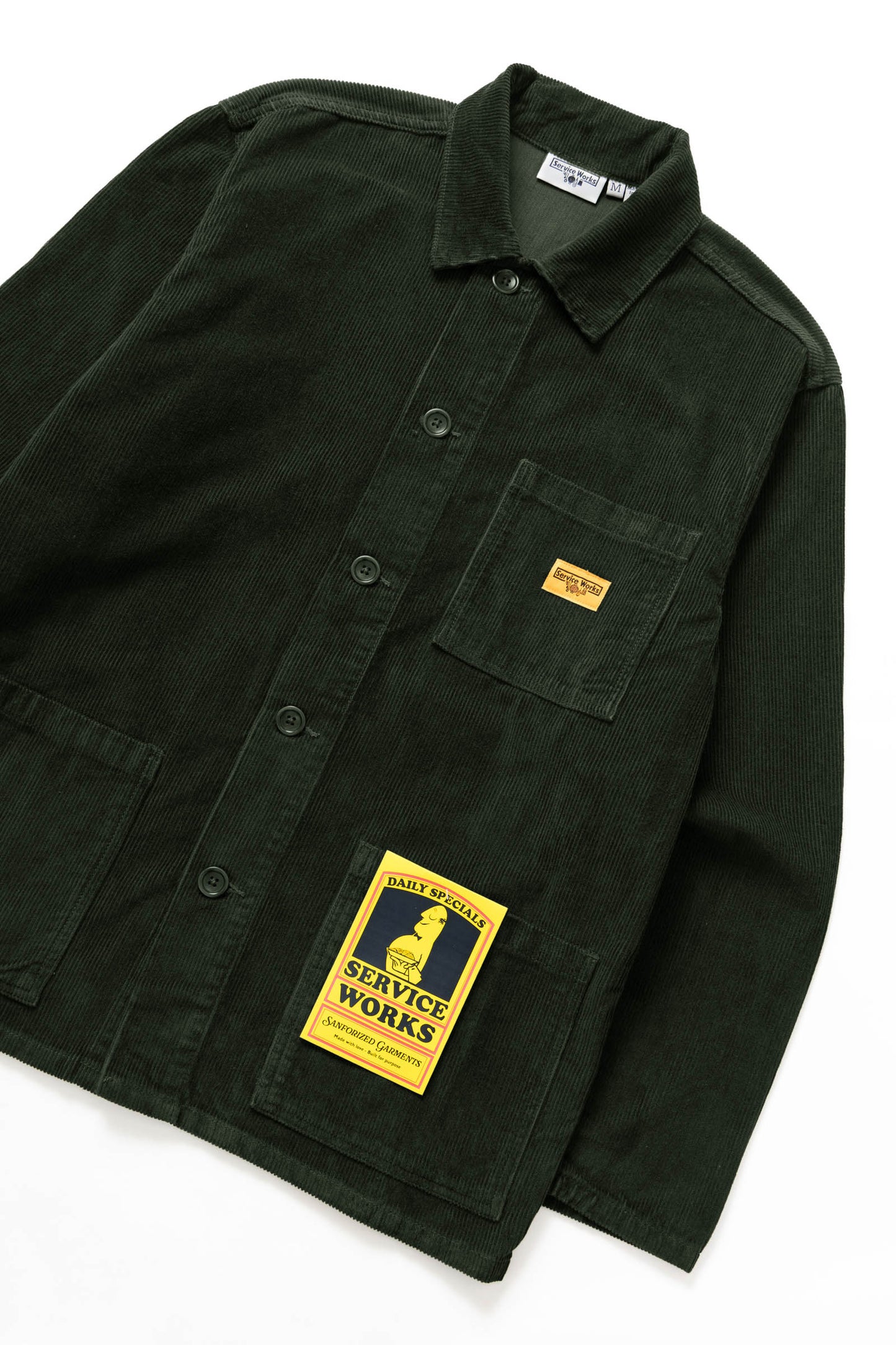 Service Works Corduroy Chore Shirt Coppice Green