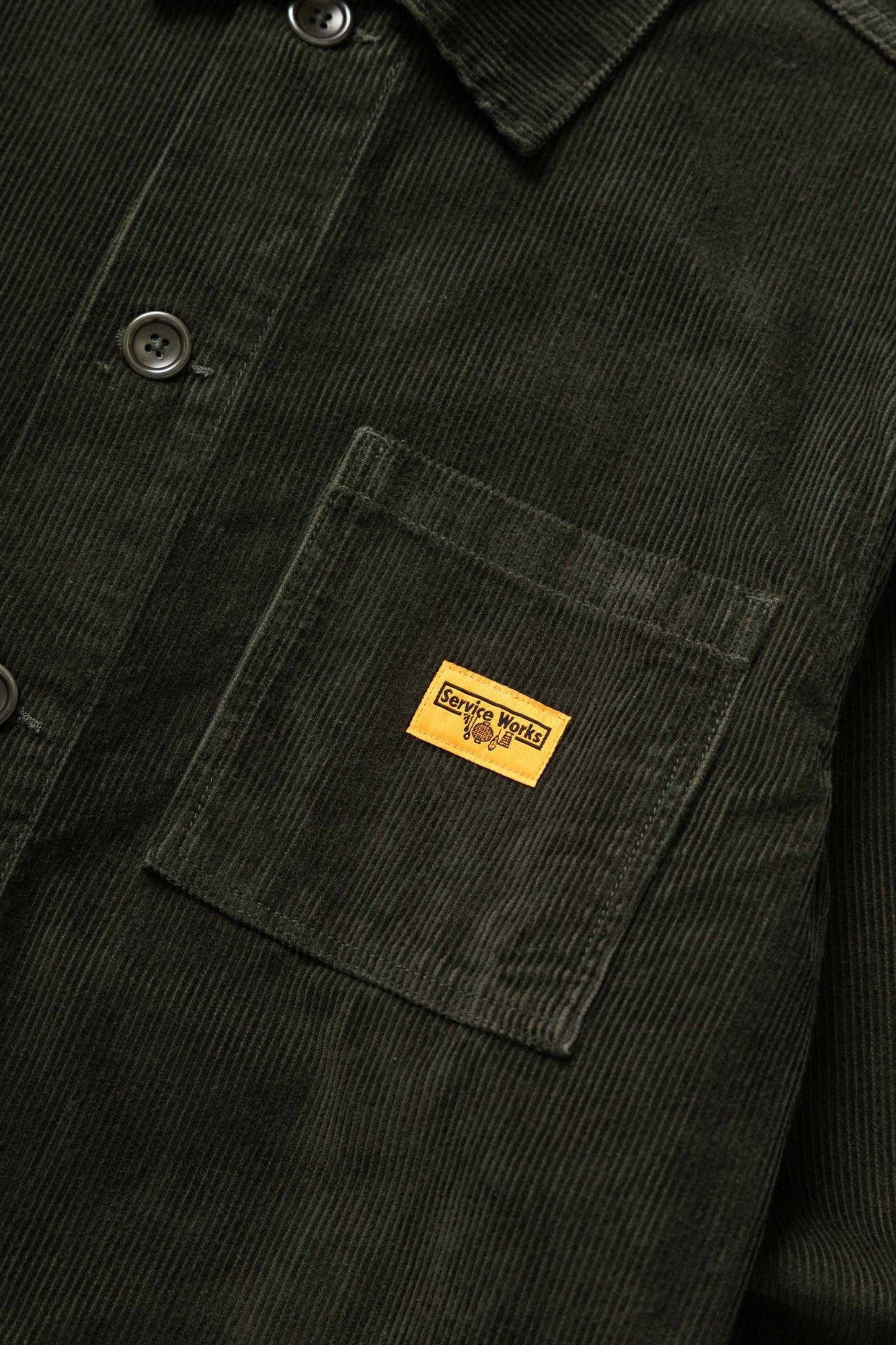Service Works Corduroy Chore Shirt Coppice Green