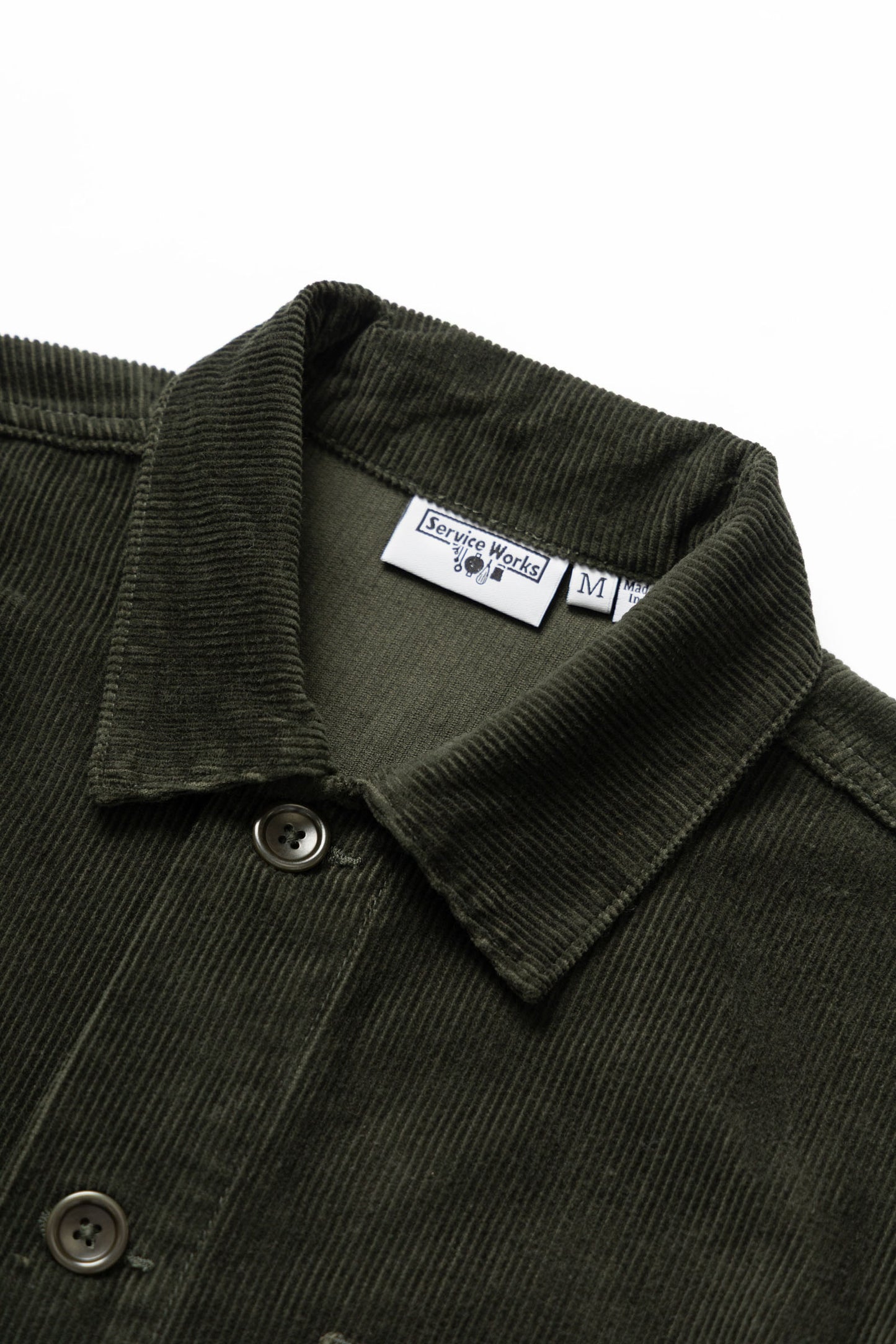 Service Works Corduroy Chore Shirt Coppice Green