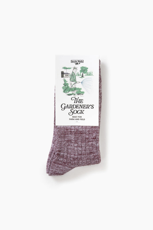 Service Works Gardener's Socks Burgundy Red