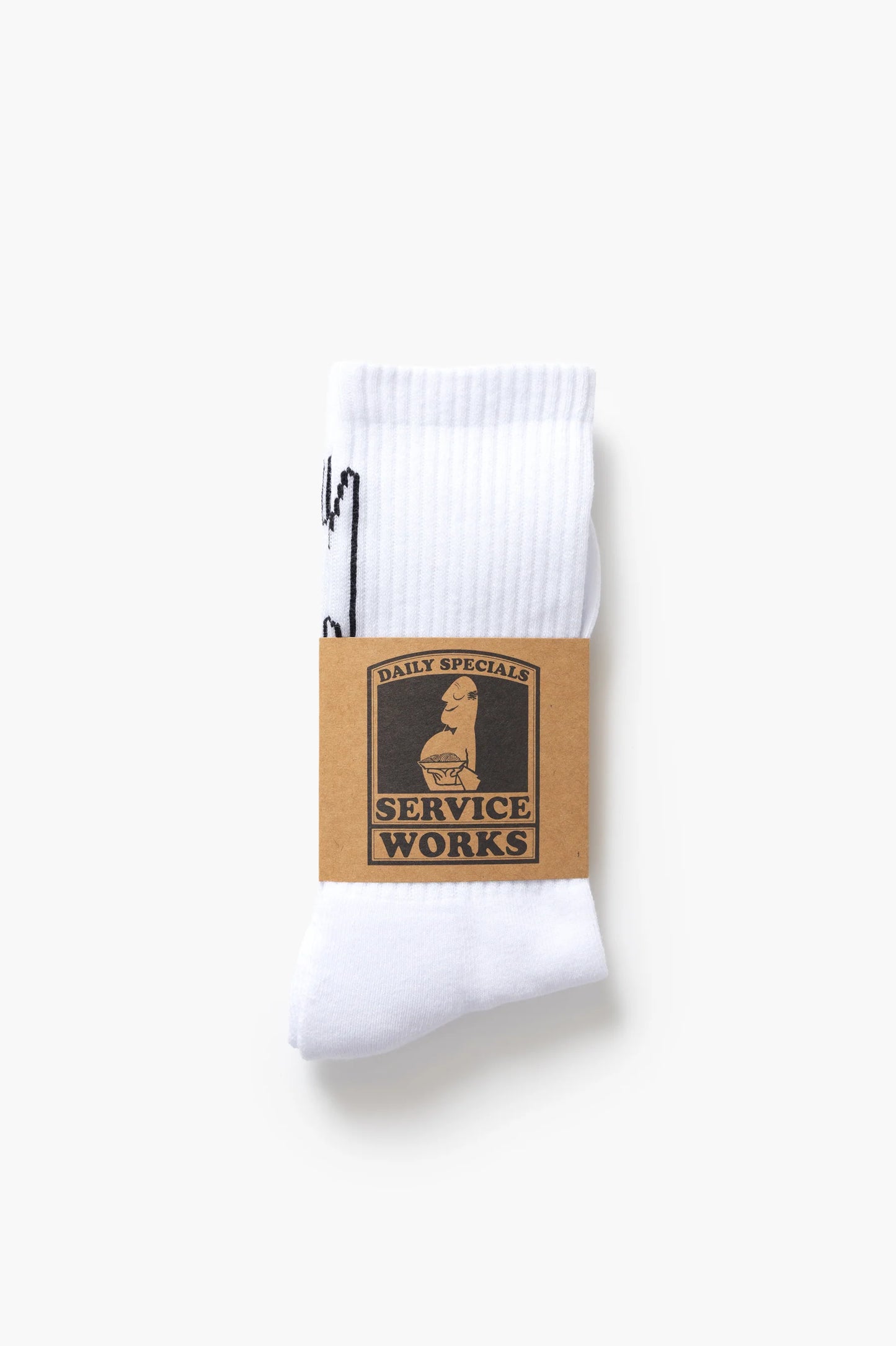 Service Works Knife & Fork Socks White