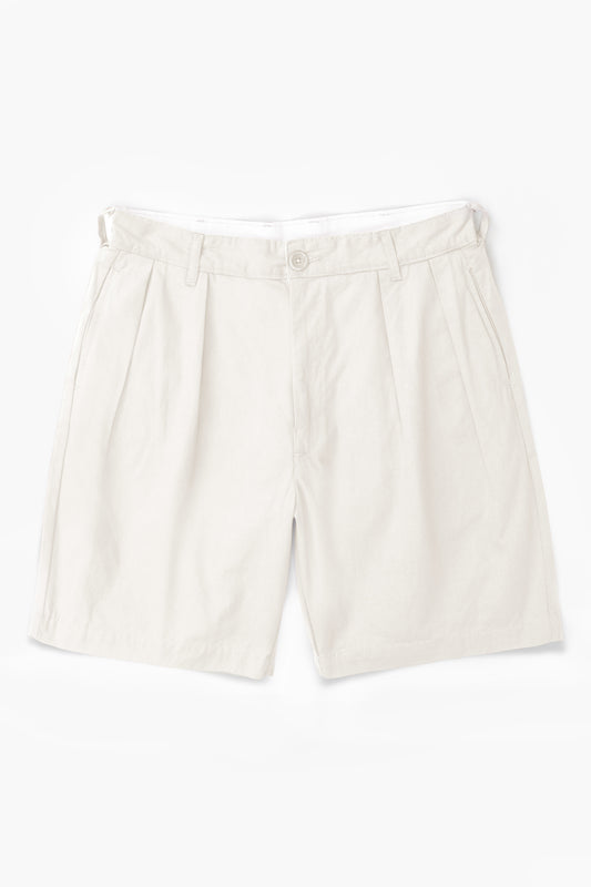 Service Works Twill Part Timer Shorts Off White