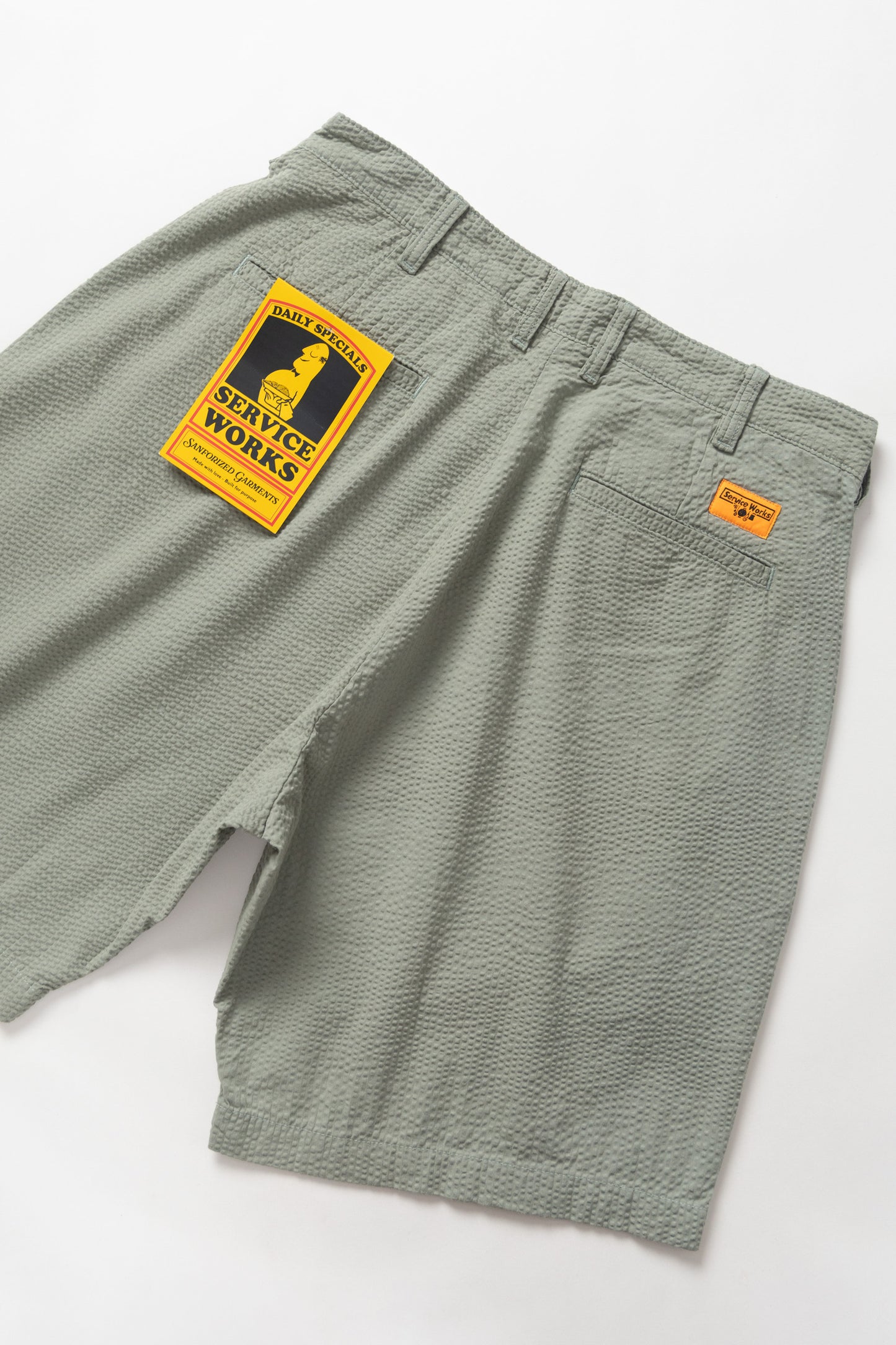 Service Works Seersucker Part Timer Shorts Sage