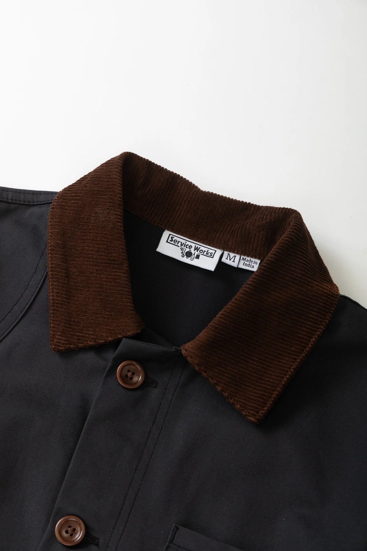Service Works Waxed Long Barn Coat Black
