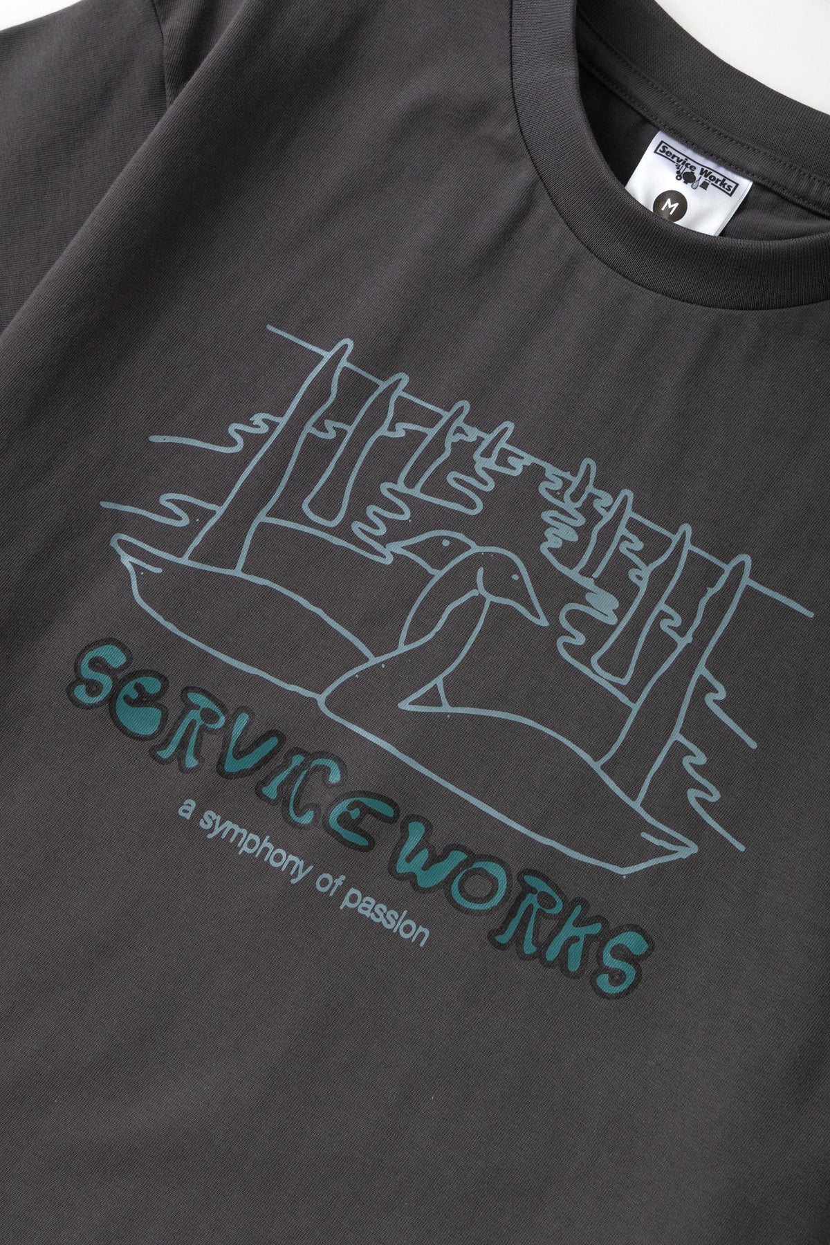 Service Works Symphony T-shirt Charcoal Grey