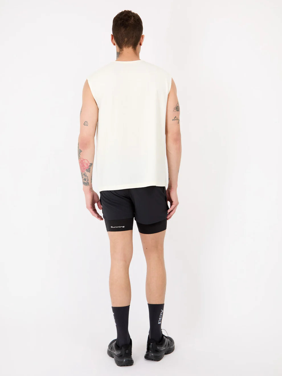 Acid Running Logo Tank Bone White
