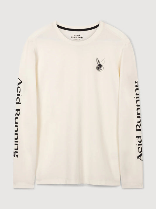 Acid Running Long Sleeve T-shirt Bone White