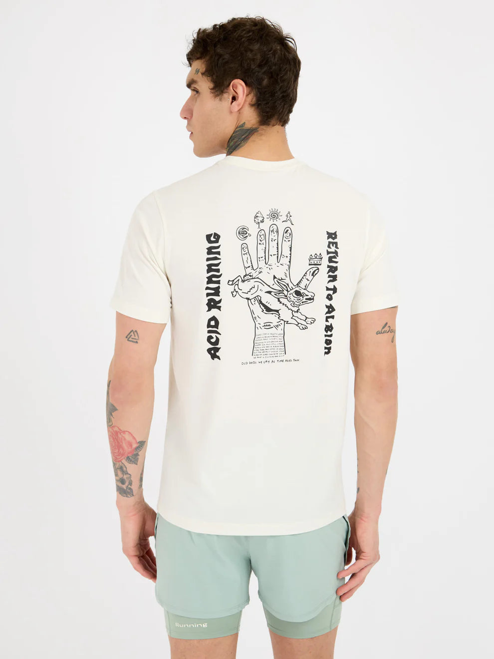 Acid Running Albion T-shirt Bone White